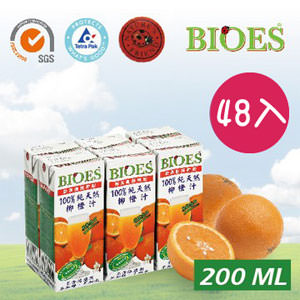 【囍瑞BIOES】 純天然原汁兩箱-48入(200ml/瓶)