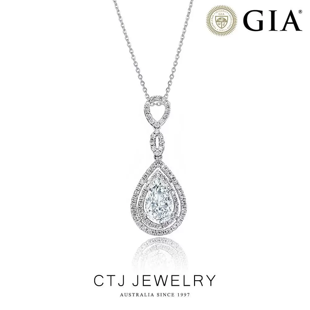【CTJ】奢華GIA50分18K水滴鑽石項鍊(DSI2) 
